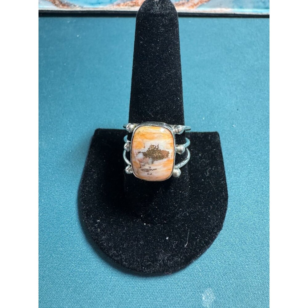 Sterling Silver Ring With Rectangular Jasper Ston… - image 5